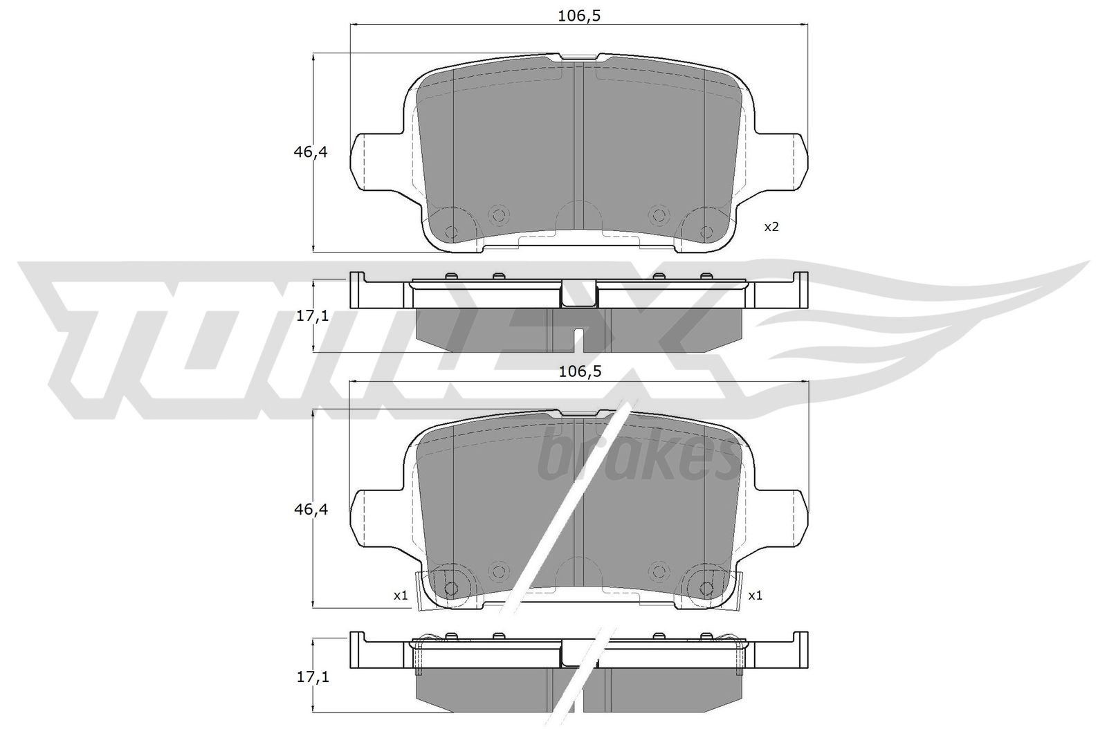 TOMEX Brakes TX 17-88 Sada...